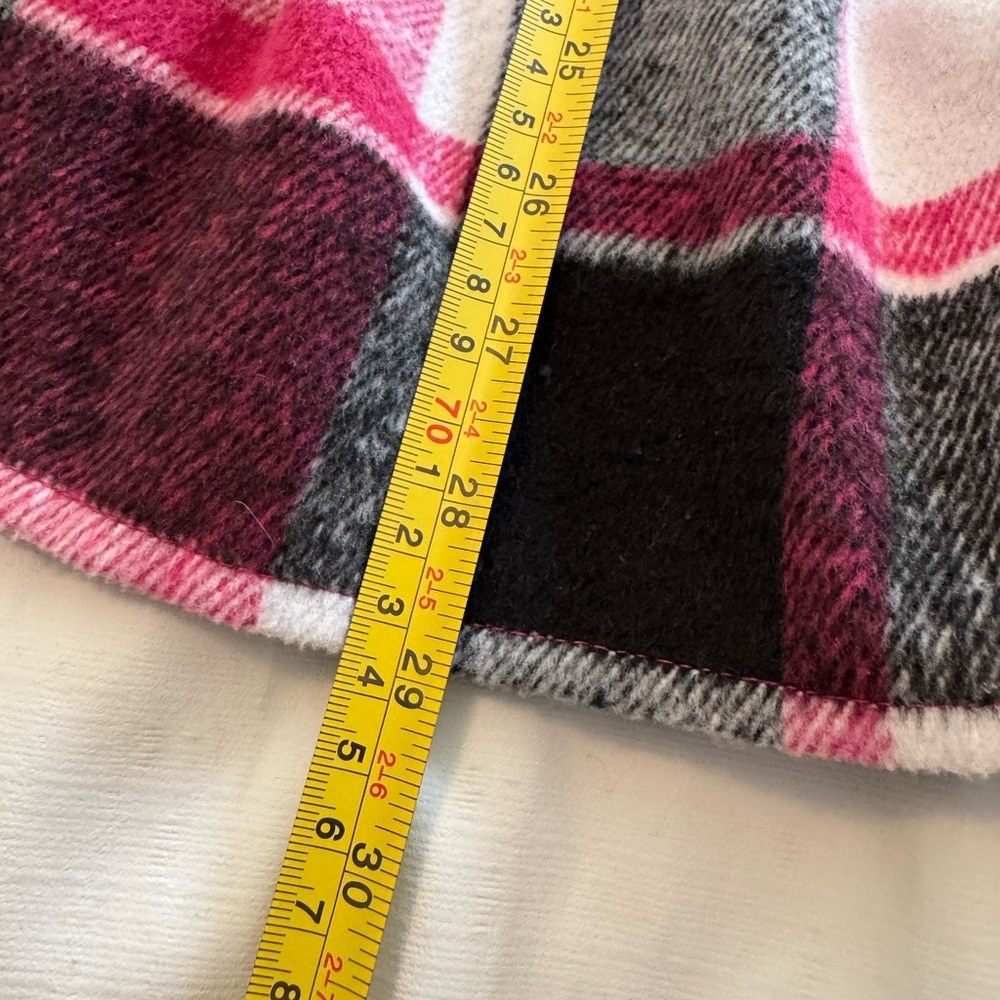 Oversized Plaid Flannel Shacket Hot Pink & Black Checkered Button-Down 2XL - Picture 8 of 11